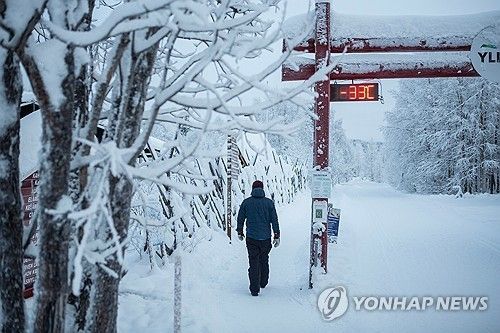 핀란드 북부 혹한