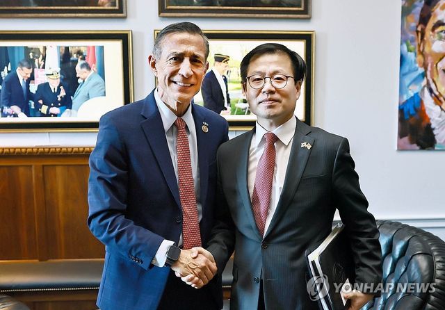 여한구 통상교섭본부장, 대럴 아이사 미국 하원의원 면담