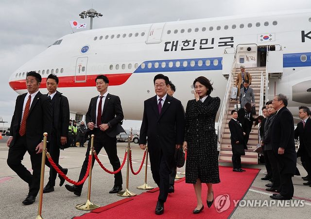 이재명 대통령, 일본 도착