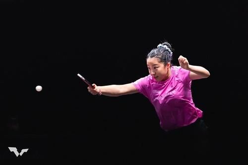 WTT 챔피언스 도하 여자 단식 경기에 나선 신유빈