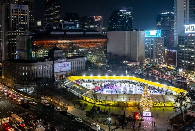 서울광장 스케이트장 전경