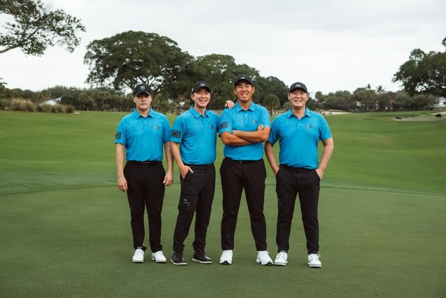 왼쪽부터 김민규, 송영한, 안병훈, 대니 리.