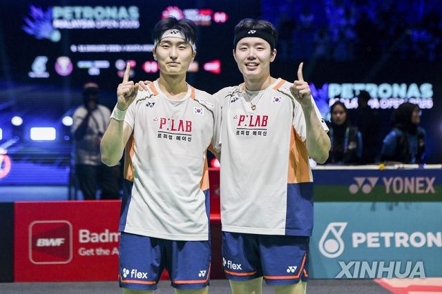 배드민턴 남자복식 세계랭킹 1위 김원호·서승재(좌측부터)