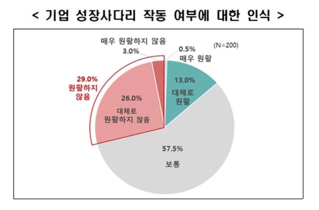 기업 성장사다리 작동여부에 대한 인식