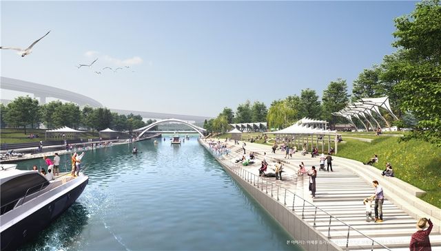 친수 공간 조감도