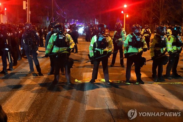 미니애폴리스의 시위 현장
