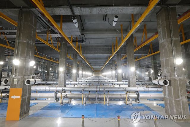 시험 가동중인 제주공공하수처리시설