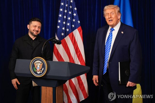 젤렌스키 우크라 대통령과 트럼프 미국 대통령