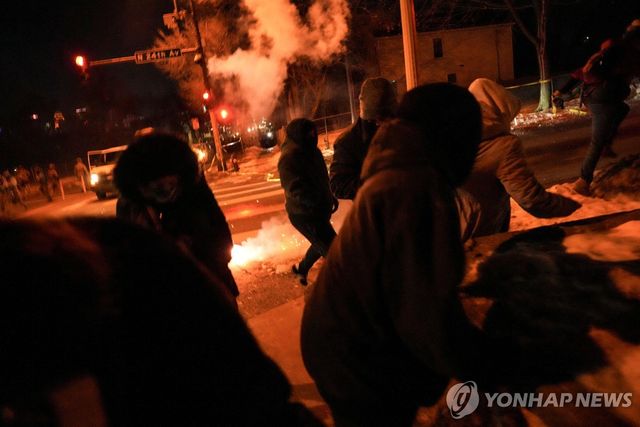 미니애폴리스의 시위 현장