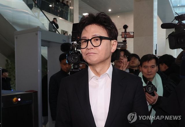 기자회견 마친 국민의힘 한동훈 전 대표