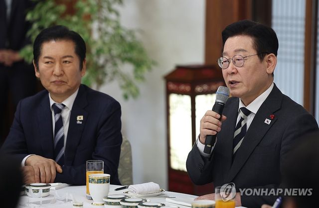 이재명 대통령, 정당 지도부 초청 오찬 발언
