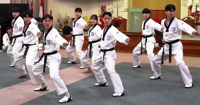 태권도선교단 시범 모습