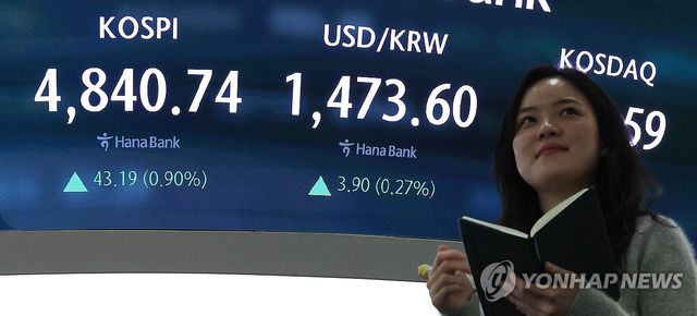 코스피, 사상 첫 4,800대 돌파 마감... 환율은 올라