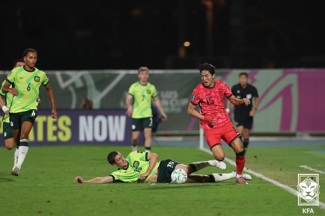 한국-호주 경기 장면