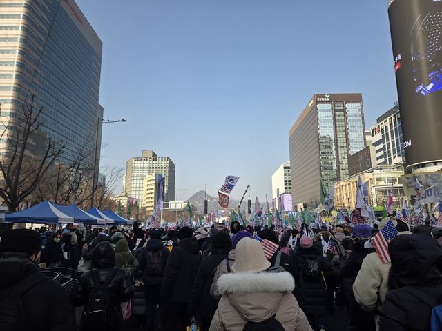 17일 오후 종로구에서 열린 자유통일당 '광화문 국민대회'