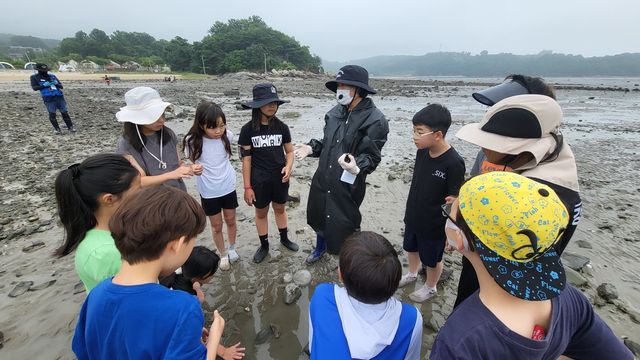 말랑갯티학교 갯벌 체험 행사