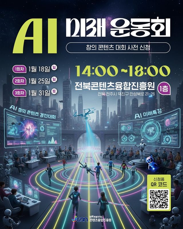 AI 미래 운동회 포스터