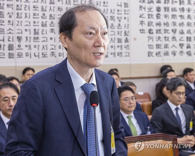 증인선서 거부 이유 밝히는 이완규 전 법제처장