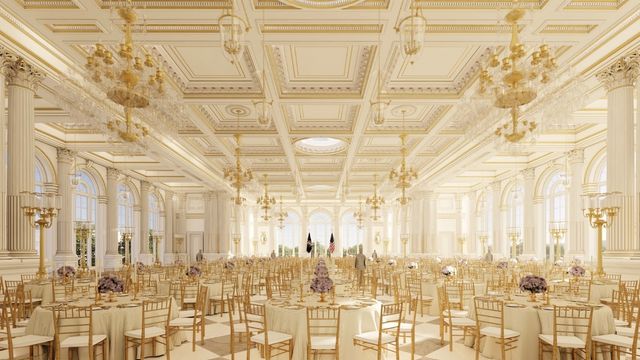 트럼프 대통령의 백악관 대형 연회장 계획도
