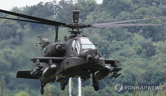 주한미군 아파치 헬기