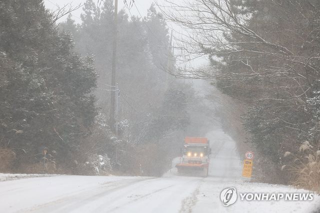 대설특보 내려진 제주