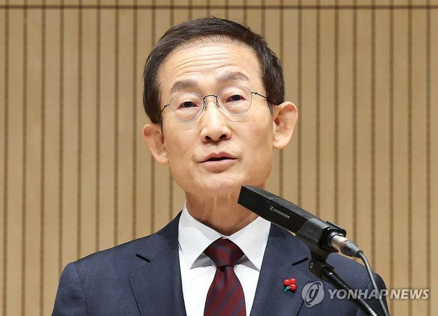 취임사 하는 김호철 신임 감사원장