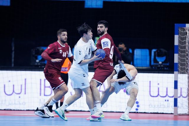 한국과 카타르의 경기 모습. 