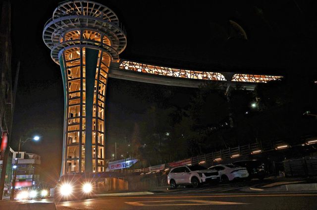 태백 타워 브리지 야경