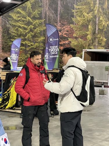 IBSF ITP & 월드컵 찾은 원윤종 IOC 선수위원 후보(오른쪽)