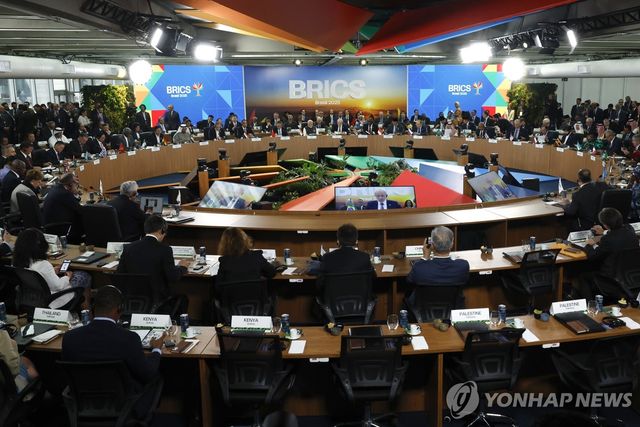 2025년 7월 7일 리우데자네이루서 열린 브릭스 정상회의 