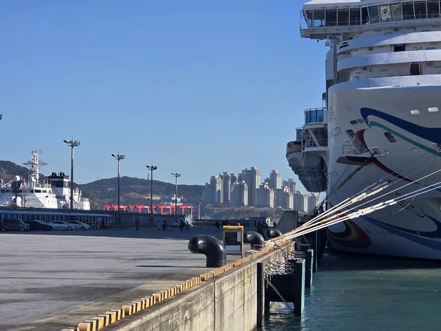 부산항에 정박한 크루즈선