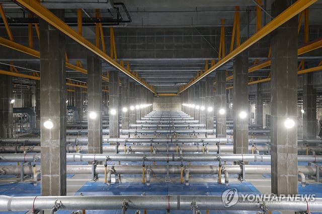 시험 가동 중인 제주공공하수처리시설