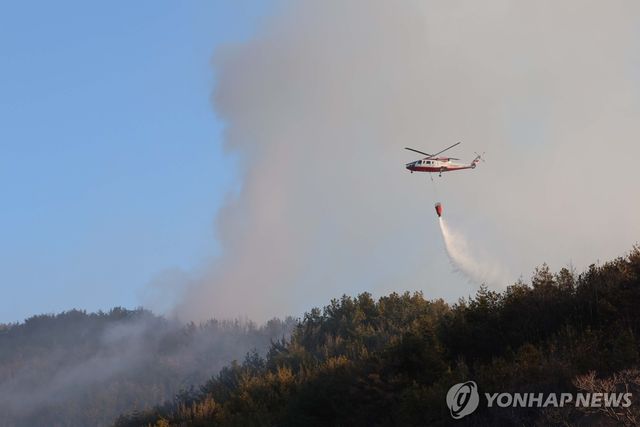 이틀째 이어지는 광양 산불