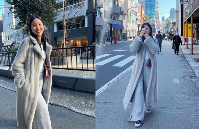 퍼 코트 입은 오마이걸 미미