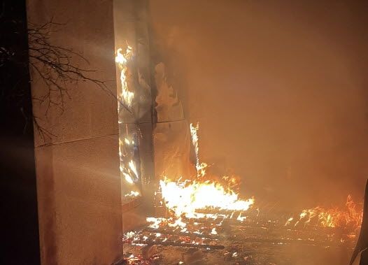 화재가 난 당시 건물 외벽 상황