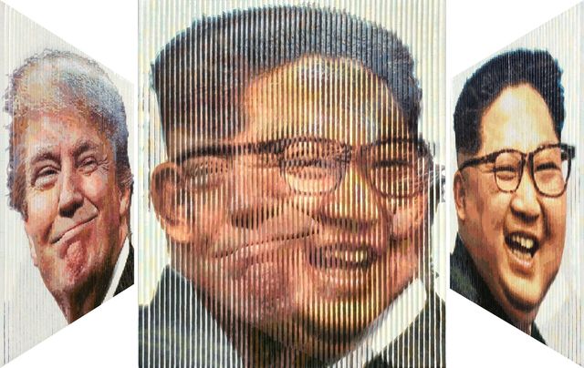 이영하 작 '영원한 평화를 위하여 - 도널드 트럼프 & 김정은'