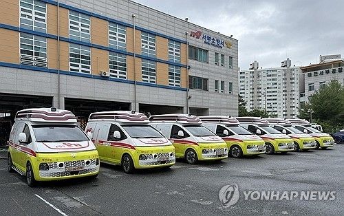 대전소방본부가 지난해 119구급차 7대를 추가 도입해 현장에 배치한 모습 
