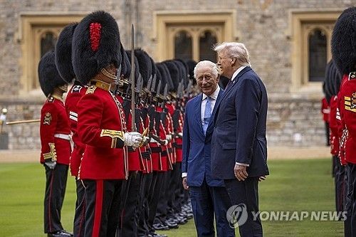 지난해 9월 영국 방문해 찰스 3세 국왕 만난 트럼프 대통령