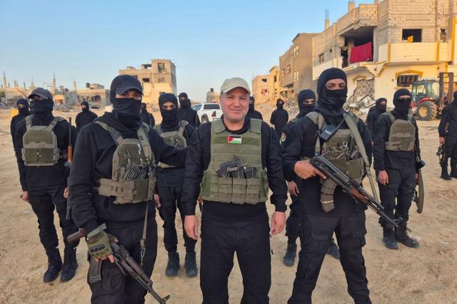 후삼 알아스탈이 이끄는 하마스 반대 무장세력 [가자지구 무장단체 대테러기동타격대 제공. 재판매 및 DB 금지]