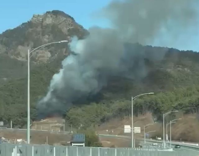 구미 야산 산불