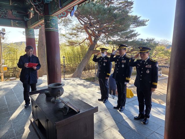 강릉소방서, 오죽헌 참배