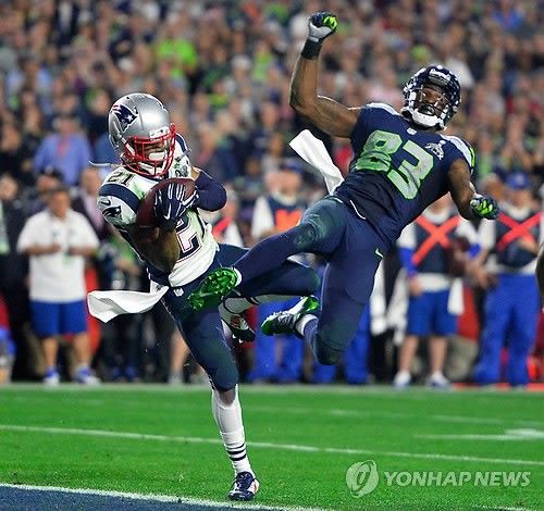 2015년 슈퍼볼에서 뉴잉글랜드의 승리를 이끈 말콤 버틀러의 인터셉션