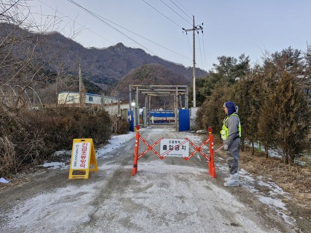 포천 ASF 발생 농장 출입통제