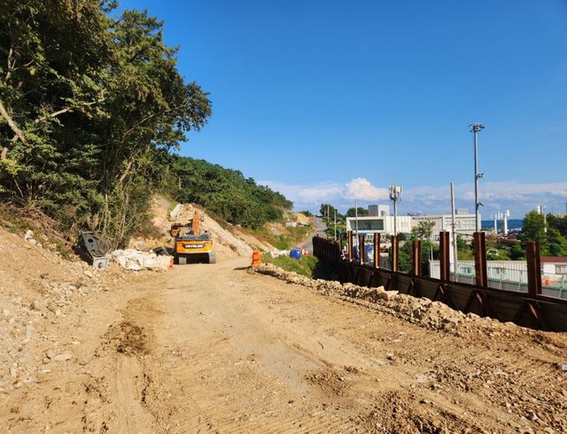 대변~죽성교차로간 도로개설공사(8차분) 공사현장