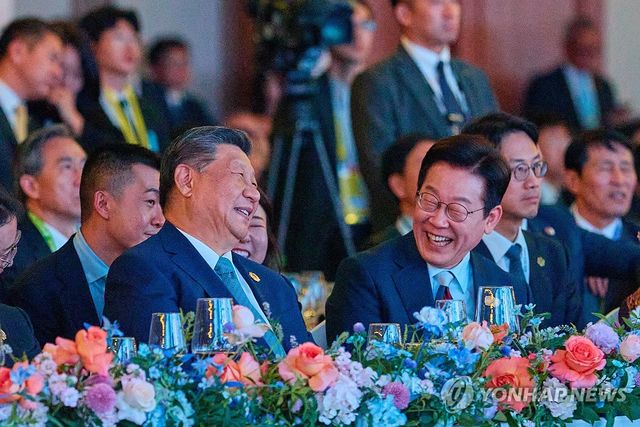 대화 나누는 한중 정상