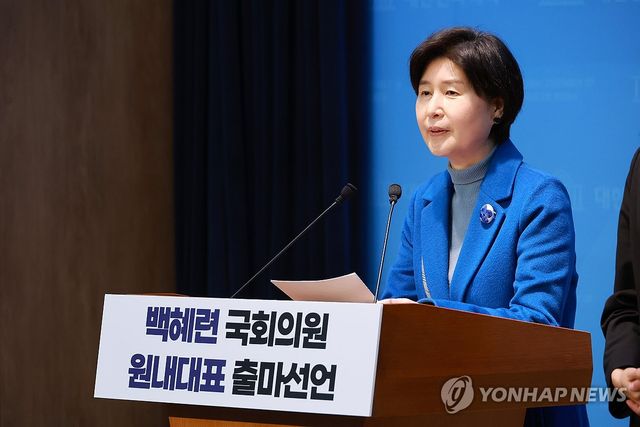 원내대표 보궐선거 출마하는 민주당 백혜련 의원