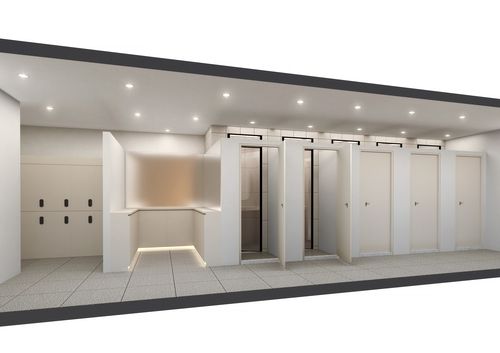 여의도한강공원 개방형 샤워장 실내 투시도