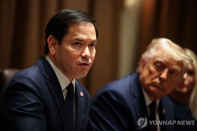 미국 루비오 국무부 장관과 트럼프 대통령