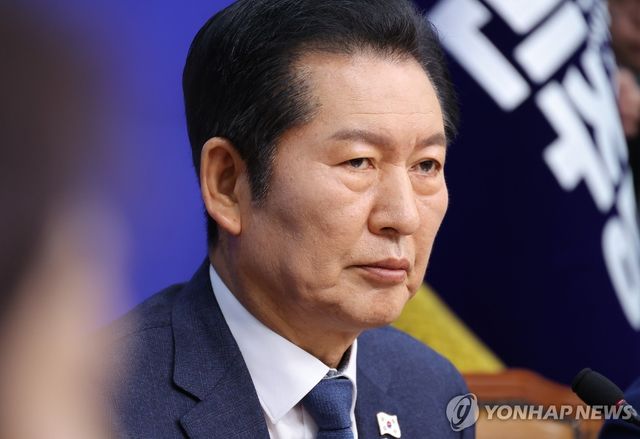 정청래 대표, 더불어민주당 최고위원회의 참석