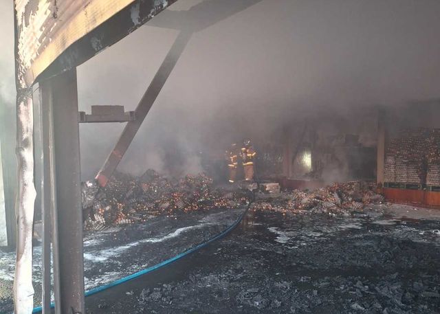 춘천 계란 창고에서 발생한 화재
